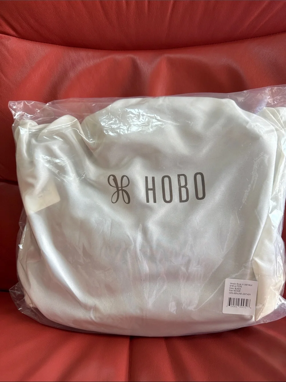 NWT HOBO Polished Black Sheila Tote Bag Purse w/ Crossbody, 100% Genuine Leather
